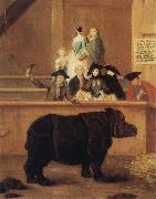 Pietro Longhi The Rhinoceros oil painting